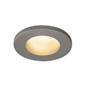 Outdoor Ceiling recessed luminaire DOLIX OUT, GU10, QPAR51, IP65, � 68mm, round, silver grey