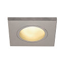 Outdoor Ceiling recessed luminaire DOLIX OUT, GU10, QPAR51, IP65, � 68mm, square, silver grey