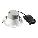 SLV LED Recessed luminaire AKALO D83 DL, 9W 3000/4200/5700K 800-880lm 90�, white