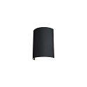 SLV FENDA Wall luminaire textile shade, half, � 23cm, black / copper
