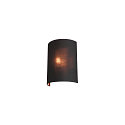 SLV FENDA Wall luminaire textile shade, half, � 23cm, black / copper