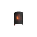 SLV FENDA Wall luminaire textile shade, half, � 23cm, black / copper