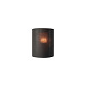SLV FENDA Wall luminaire textile shade, half, � 23cm, black / copper
