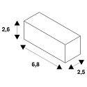 SLV Zubeh�r f�r 3-Phasen-Aufbauschiene S-TRACK - Mini-Isolier-Verbinder, mechanisch, isoliert, wei�