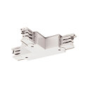 T-Connector for S-TRACK 3-Phase high-voltage track, Earth right, traffic white RAL 9016