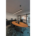 SLV LED Pendelleuchte GLENOS, 200.5cm, UGR , 85W 3000K 5700lm, Mattschwarz