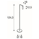 SLV Premium-LED Stehleuchte KARPO FL, drehbar, schwenkbar, CRi >90, Touch-Dimmer (3-stufig), 6.2W 3000K 360lm 40�, schwarz