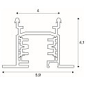 EUTRAC 3-Phasen Einbauschiene 2 m, wei� - Nachfolgermodell verf�gbar 1001531