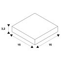 EUTRAC Corner connection for 3-Phase high-voltage recessed track, protective conductor inside, white
