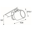 Strahler PURI TRACK SPOT f�r 1-Phasen-HV-Schiene, GU10 QPAR51, Glas / Alu, Schwarz