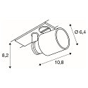 SLV Strahler PURI TRACK SPOT f�r 1-Phasen-HV-Schiene, GU10 QPAR51, Glas / Alu, Wei�
