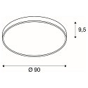 SLV LED Wall and Ceiling luminaire MEDO 90 CW CORONA DALI, � 90cm, 78W 3000/4000K 105�, gray