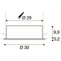 SLV LED Deckeneinbauleuchte MEDO 30 EL, Rahmenversion, Einbau � 29cm, 14W 3000/4000K 1600lm 105�, Wei�