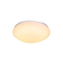 SLV LED Outdoor Wall and Ceiling luminaire LIPSY 30 Dome, IP44, 3000/4000K, � 30cm, 15W, white