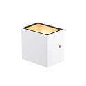 SLV LED Outdoor Wall luminaire SITRA CUBE WL, UP/DOWN, IP44 IK05, 10W 3000K 2x560lm 105�, white