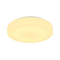 SLV LED Wall and Ceiling luminaire LIPSY 40 Drum, IP44, 3000/4000K, � 35cm, 18W, white