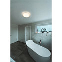 SLV LED Wall and Ceiling luminaire LIPSY 40 Drum, IP44, 3000/4000K, � 35cm, 18W, white