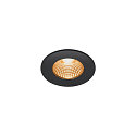 SLV LED Outdoor Recessed Downlight PATTA-I round, IP65 IK02, 7.3W 1800-3000K 440lm, dim to warm, black