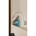 SLV Premium-LED Displayleuchte DIO FLEX PLATE, mit Flex-Arm und Schalter, 1.9W 45�, 2700K 82lm, Wei�