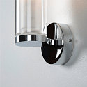 SLV Wall luminaire WL 105 Bathroom-/Mirror luminaire, double glass, 1x E14, IP44, chrome