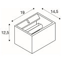 SLV Wandleuchte PLASTRA QT-DE12 WL Gipsleuchte, R7s 118mm, wei�