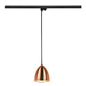 3-Phase pendant luminaire PARA CONE 14, GU10, incl. 3-Phase adaptor, copper