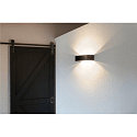 SLV LED Wall luminaire LOGS IN L, 17W, 3000K, 1100lm, TRIAC dimmable, black/gold
