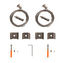 Drahtseilabh�ngung f�r EUTRAC� / S-TRACK / 1 Phasen-Schienen, 2er Set, max. 10kg, 500cm (k�rzbar), nickel