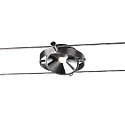 LED Wire luminaire DURNO for TENSEO low-voltage wire system, 9W, 2700K, 360lm, chrome