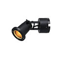 SLV Outdoor Wand-/Deckenstrahler NAUTILUS WL-CL, IP54 IK02, GU10 QPAR51 max. 11W, dreh- und schwenkbar, Schwarz matt
