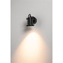 SLV Outdoor Wand-/Deckenstrahler NAUTILUS WL-CL, IP54 IK02, GU10 QPAR51 max. 11W, dreh- und schwenkbar, Schwarz matt