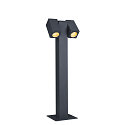 SLV Outdoor Stehleuchte / Wegeleuchte THEO PATHLIGHT DOUBLE QPAR51, IP44 IK02, 2x GU10, +/-90� neigbar, Anthrazit