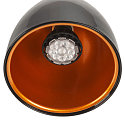 3-Phasen-Strahler PARA CONE 14, GU10 QPAR51 max. 25W, inkl. Adapter, Schwarz / innen Gold