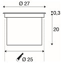 LED Bodeneinbauleuchte DASAR� 270 LED Au�enleuchte, rund, symmetrische Abstrahlung, 30W, IP65/IP67, schwarz, Edelstahl, 3000K