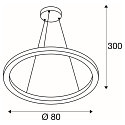 LED Pendant luminaire ONE 80 DALI LED, 35W, 3000/4000K, 2000/2200lm, black