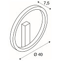 SLV LED Wandleuchte ONE 40 DALI, 14W 3000/4000K 720/770lm, DALI dimmbar, Wei�