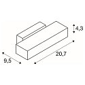 SLV Wall luminaire ANDREAS QT-DE12, R7s 118mm, white