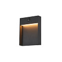 SLV LED Au�enwandleuchte FLATT SENSOR, IP54 IK03, eckig, mit Sensoren, 13W 3000/4000K (CCT Switch), anthrazit matt
