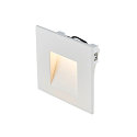 LED Treppenleuchte / Wand-Einbauleuchte MOBALA, IP20, eckig, 9 x 9cm, 230V/24V, 1.3W 3000K 14lm, exkl. Einbaudose, wei�