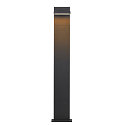 SLV Outdoor LED Stehleuchte ABRIDOR POLE 100, IP55 IK03, 12W 3000/4000K (CCT Switch) 980lm, schwenkbar, anthrazit, 100cm