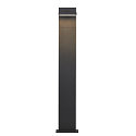 SLV Outdoor LED Stehleuchte ABRIDOR POLE 100, IP55 IK03, 12W 3000/4000K (CCT Switch) 980lm, schwenkbar, anthrazit, 100cm