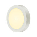 SLV LED Wall / Ceiling luminaire SENSER 18 CW, round, IP20, white, 12W, 3000K, 880lm