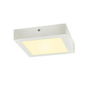 SLV LED Wall / Ceiling luminaire SENSER 18 CW, square, 880lm, IP20, white, 12W, 3000K