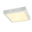 SLV LED Wall / Ceiling luminaire SENSER 24 CW, square, 15W, 1200lm, IP20, white, 3000K