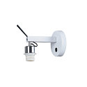 Wall luminaire FENDA, E27 max. 25W, with switch, rotating + swiveling, shade excl., white / chrome
