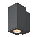 Premium-LED Outdoor Wandleuchte ENOLA SQUARE SINGLE CCT, IP65 IK02, Gr��e S, 6W 3000/4000K 390/450lm 30�, CRi>90, Anthrazit