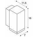 Premium-LED Outdoor Wandleuchte ENOLA SQUARE SINGLE CCT, IP65 IK02, Gr��e S, 6W 3000/4000K 390/450lm 30�, CRi>90, Anthrazit