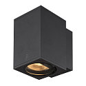 SLV Premium-LED Outdoor Wall luminaire ENOLA SQUARE SINGLE CCT, IP65 IK02, M-size, 10W 3000 / 4000K 720 / 820lm 38�, CRi>90