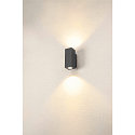 SLV Premium-LED Outdoor Wandleuchte ENOLA SQUARE UP/DOWN CCT, IP65 IK02, Gr��e S, 7W 3000/4000K 570/640lm 30�, CRi>90, Anthrazit