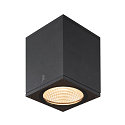 SLV Premium-LED Outdoor Ceiling luminaire ENOLA SQUARE CCT, IP65 IK02, S-size, 9W 3000 / 4000K 510 / 580lm 38�, CRi>90, anthracite